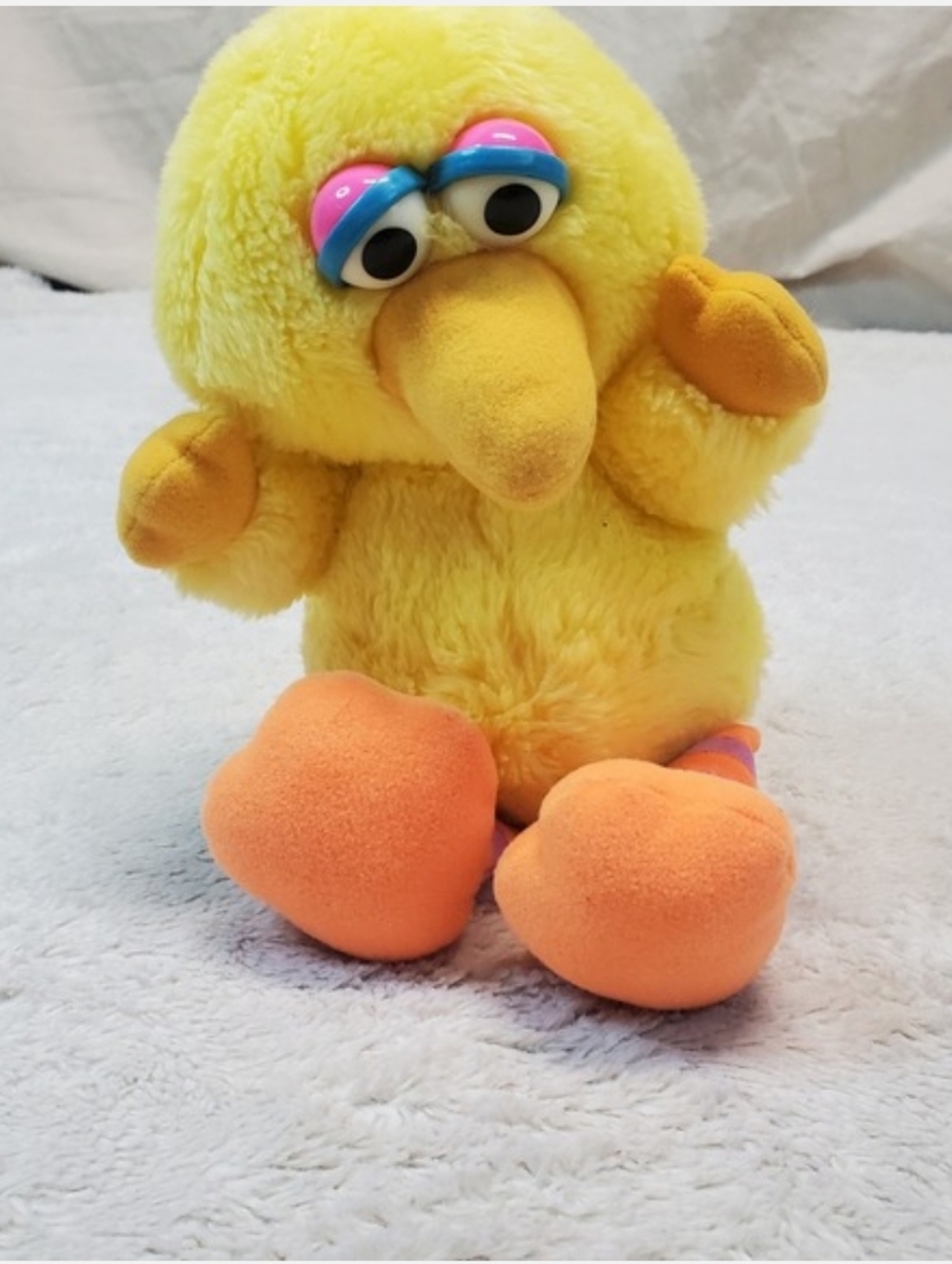 Vintage Sesame Street Hasbro Yellow Big Bird Plush Stuffed Stuffie Animal